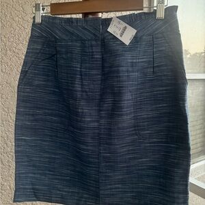 J. Crew linen/cotton  Blue midi Skirt NWT